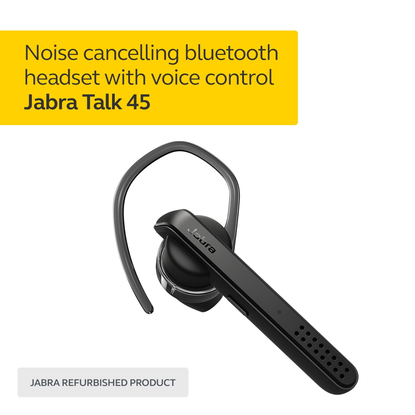hiërarchie besteden Tegenstander Jabra Talk 45 Black Bluetooth Mono Headset (Manufacturer Used) - Walmart.com