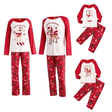 

Shuttle tree Matching Christmas Pajamas for Family Holiday PJs for Women/Men/Kids/Couples/Adult Snowman Letters Printed Loungewear