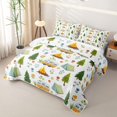 thumbnail image 3 of Catabedysis Floral Camping Quilt Full,Caravan Tent Pattern Full Bedspread Sets For Boys,Multicolor,3-Piece, 3 of 7