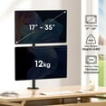 thumbnail image 3 of PUTORSEN Dual Monitor Stand- Vertical Stack Monitor Desk Mount for Two Screens Up to 35 Inch Height Adjustable Screen Supports with Swivel, 3 of 7