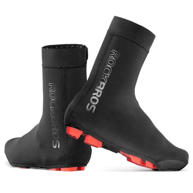 Fundas para zapatillas de ciclismo ROCKBROS resistentes al agua caliente en L, color negro