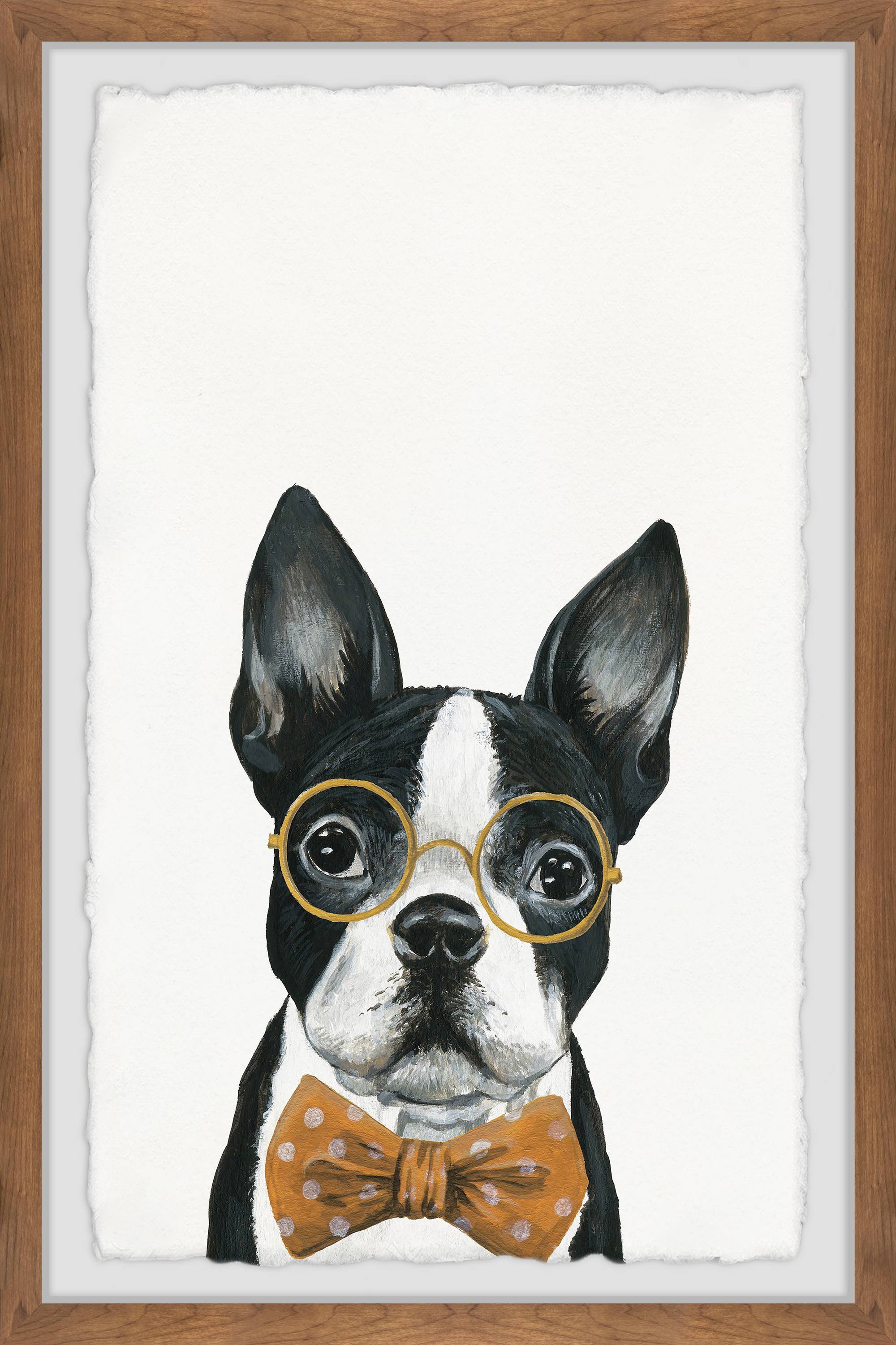 Marmont Hill "Dapper Dog" Framed Painting Art Print, 12.00" x 1.50"