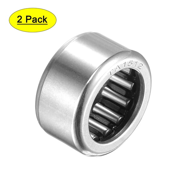 TA1512 Needle Roller Bearing 15mm Bore 22mm OD 12mm Width Chrome Steel Open End 2pcs