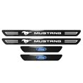 thumbnail image 2 of Ford Mustang Real Carbon Fiber 4 Pcs Universal Door Sill Step Protector Guard Decal Plates Guard Plate, 2 of 6