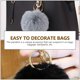 thumbnail image 2 of 2pcs Pompom Keychian Adorable esponjoso llavero Pompom Bag Pendse Pelge Llavero Cadena de llave, 2 of 4