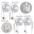thumbnail image 3 of Light Socket Fan, Plug-in Fan, 360° Adjustable Quiet Fan with Switch, Includes Plug Adapter for Bedroom, Bathroom, Office, Dorm, 15cm, 3 of 7