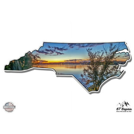 North Carolina Lake Wylie Sunset - 3" Vinyl Sticker - For Car Laptop I-Pad Phone Helmet Hard Hat - Waterproof Decal