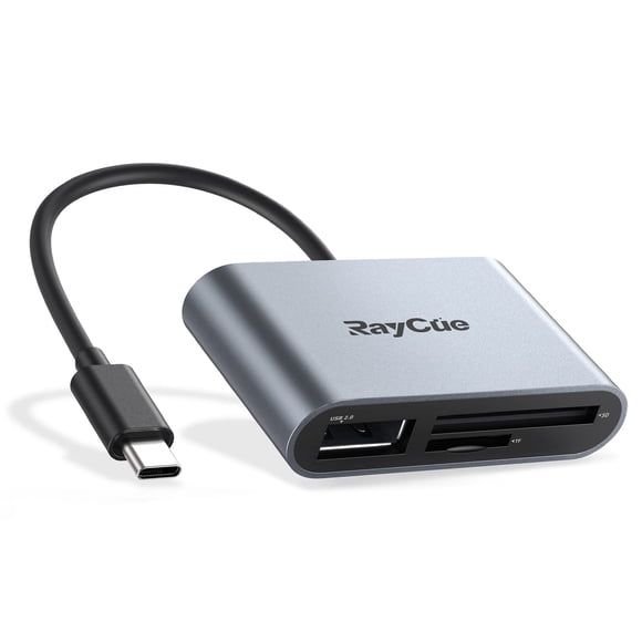 Adaptador lector de tarjetas RayCue USB C SD/TF para iPhone 15