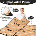 thumbnail image 3 of Rooster and Floral Yellow Pattern Teens Toddler Nap Mat with Pillow, Sleeping Mat Bag for Preschool Daycare 50"x20", 3 of 6