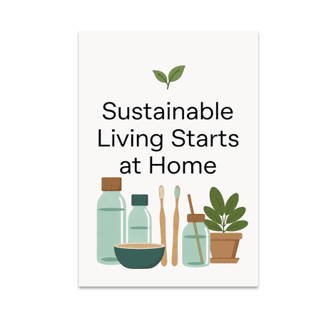 Sustainable Living Starts at Home - Eco-Conscious Decor Enthusiast - 13x19 Poster Print