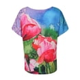 thumbnail image 4 of DailyTrove Women's Striped Boat Neck Blouse - 3/4 Sleeve Casual Top, Chic for Office & Outings, 4 of 6