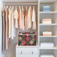 thumbnail image 4 of Yayeee Collapsible Storage Bin with Lid Fabric Closet Decorative Basket with Handles, Dark Tartan Pattern, 4 of 7