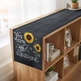 thumbnail image 6 of Table Runners 72 Inches Long Dress Scarves, Sunflowers Farmhouse Kitchen Table Runner, Coffee Tablerunners, Classic Bee You Are My Sunshine Black 14x72 Inch, 6 of 9
