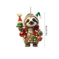 thumbnail image 3 of FastXmas 3.14 Inch Christmas Animals Series Acrylic Hanging Decorations,2D-Flat Acrylic Decorative Pendants,Shatterproof Hanging Decorations for Car,Christmas Tree,Bedroom,School Bag Decor, 3 of 6
