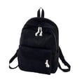 thumbnail image 4 of Mochila de escuela secundaria para mujer, con correa ajustable, para fiestas, acampadas en la calle Negro, 4 of 8