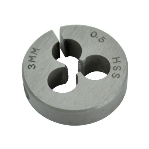 Faithfull - HSS Straight Flute Split Die M3 x 0.5, 13/16in OD