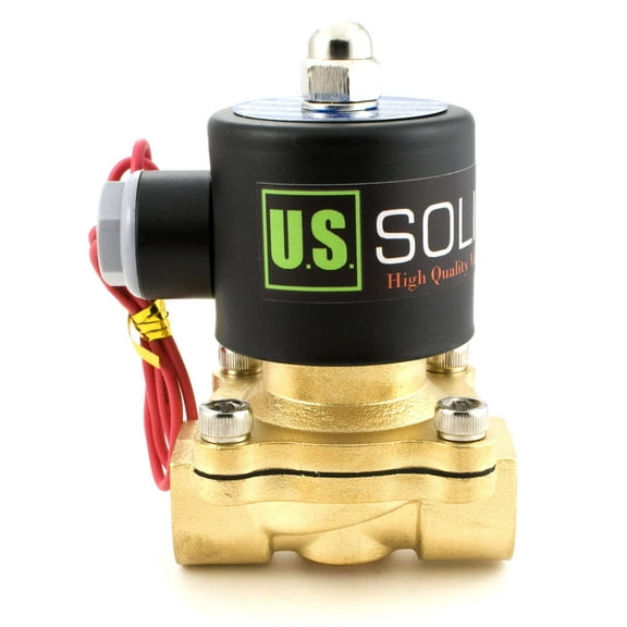 U.S. Solid Electric Solenoid Valve Semi-direct Lift VITON Seal Normally Closed AC 24V Brass 1/2 inch