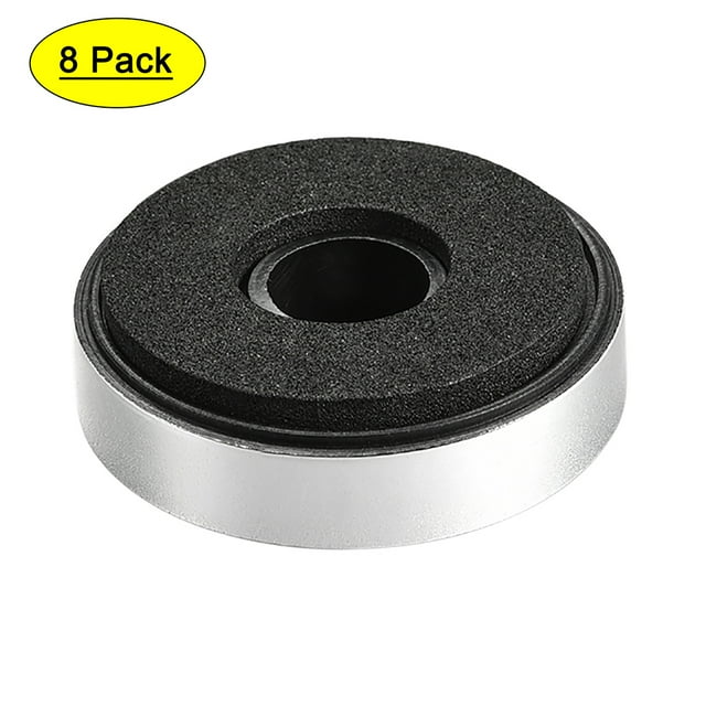 8Pcs D40xH11.35mm patas de plástico base anti-vibración soporte para altavoz amplificador guitarra HiFi tono plateado