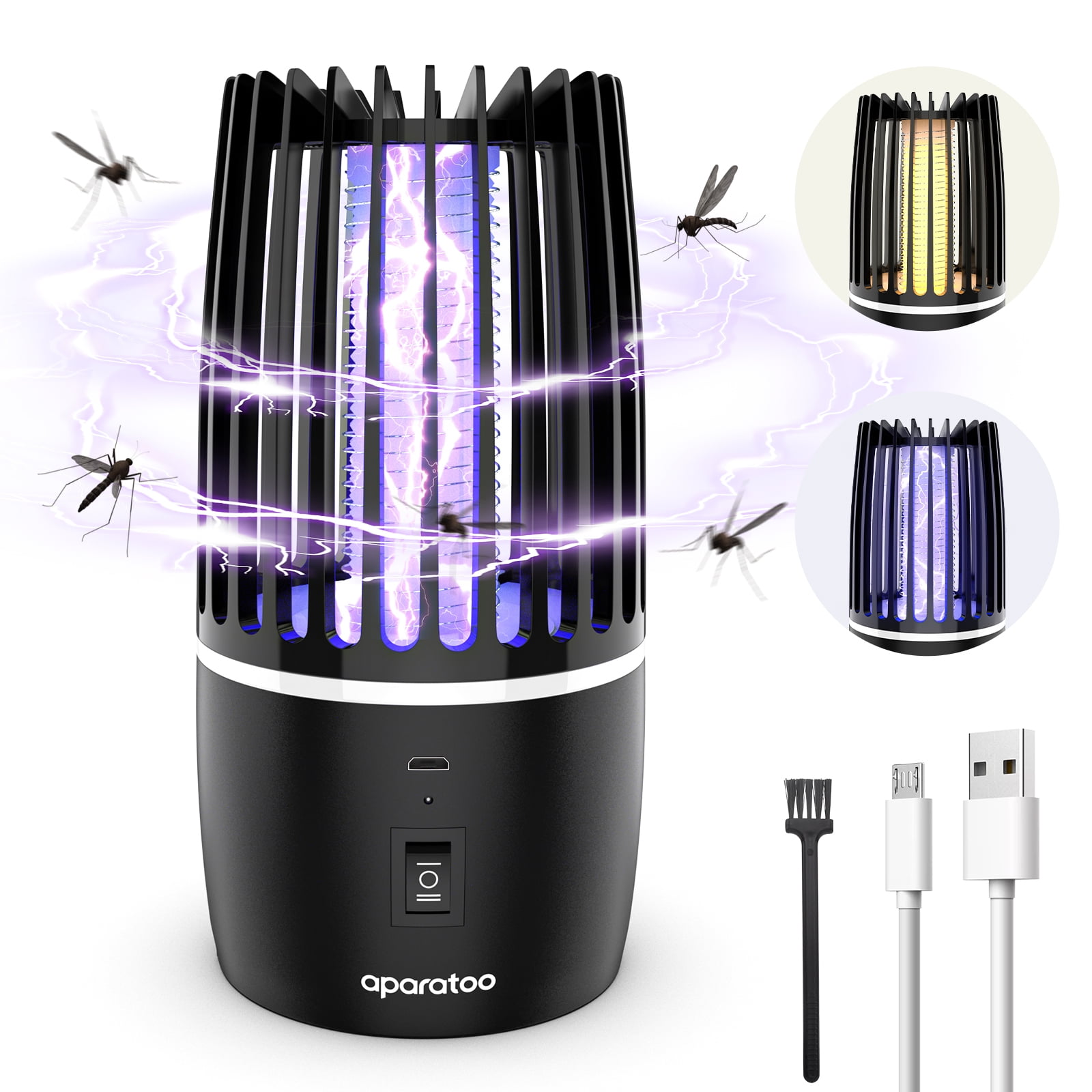 Queenmew Bug Zapper for Indoor Outdoor, 360° Attract Electric Fly