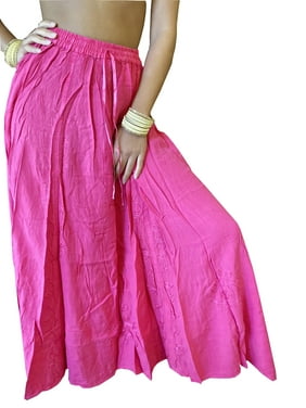 Mogul Women Maxi Skirt, Handmade Pink skirt, Boho Skirt, Embroidered skirt, Fall long skirt, Flared Skirt M