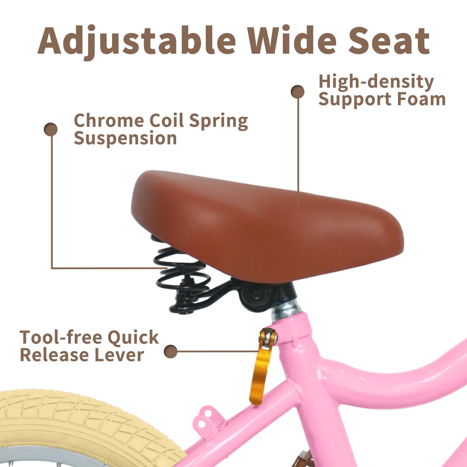 14" Kids Bikes for Girls and Boys, DEYGIA Kids' Bicycles with Training Wheels, Ages 3-5 Years