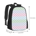 thumbnail image 2 of Balery Colorful Checkerboard Backpack for Men and Women - Durable 600D Oxford Cloth -Large Capacity, Water-Resistant School, Travel, and Hiking Bag, 2 of 7