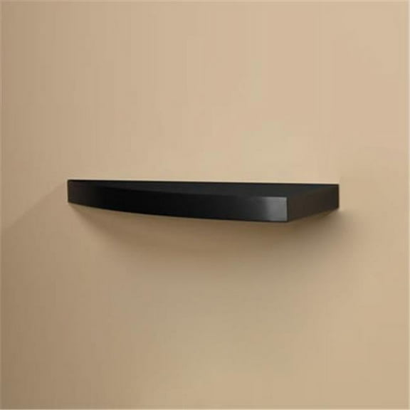 Amore Designs  Wood Shelving Grande Black Curved Shelf - Black - 10 x 24 x 1 - in.