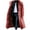 Red, variant on IROINNID Men's Long Sleeve Faux-fur Long Coat Solid Color Leisure Winter Turndown Keep Warm Single-breasted Windbreaker Thicken Over The Knee Overcoat