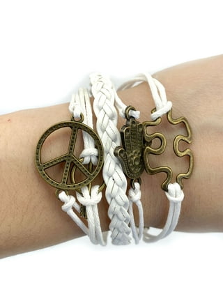 Peace sign shop ankle bracelet