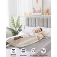 thumbnail image 4 of Beige Striped Body Pillow Covers, Farmhouse Luxurious White Stripes Modern Abstract Art Soft Bed Throw Pillowcases Breathable Cooling Long Lumbar Body Pillow Sham Cover for Bed Sofa 20''x54'', 4 of 7