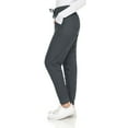 thumbnail image 2 of Hey Collection Womens Knit Stretch Scrub Joggers Scrubs Pants, Pewter, XS, 2 of 5