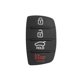 thumbnail image 2 of Reemplazo de la almohadilla de la carcasa de la llave del coche plegable del tirón de 4 botones para Hyundai Ehuebsd Accesorios para autos y motos, 2 of 4