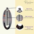 thumbnail image 4 of Parcelona French Large 5.5" Celluloid Ponytail Holder Banana Hair Clip for Women (Beige&TortoiseShell), 4 of 21