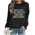 thumbnail image 2 of WEAIXIMIUNG Sweatshirts pour Femmes Mode Décontractée Couleur Unie Manches Longues Imprimé Lettre Col Rond Hoodie, 2 of 4