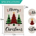thumbnail image 3 of Merry Christmas Garden Flag 12 x 18 Inch Double Side Buffalo Check Plaid Christmas Tree Yard Flag for with Winter Holiday House Outdoor Decor, 3 of 6