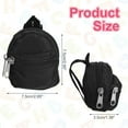 thumbnail image 2 of Mochila con Cremallera para Muñecas Mini Uxcell, Accesorio de Casa de Muñecas, Bolsa Miniatura Linda Perfecta para Decoración de Niñas y Casa de Muñecas & Suministros Diarios (Negro), 2 of 6