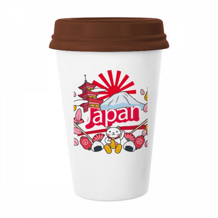 

Hand-decorated Japan Pattern Mug Coffee Drinking Glass Pottery Cerac Cup Lid