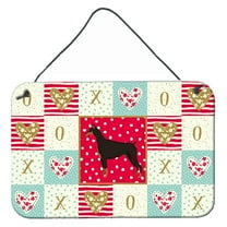 Carolines Treasures CK5925DS812 Doberman Pinscher Love Wall or Door Hanging Prints 8x12 multicolor