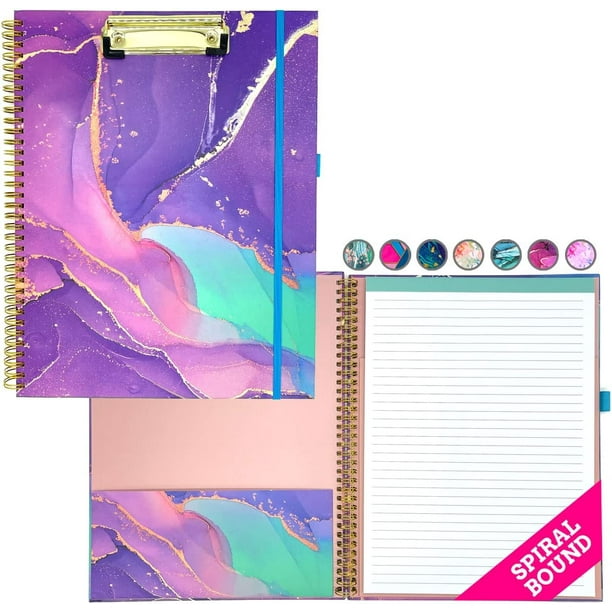 French KOKO Cute Hardcover Foldable Clipboard Notebook Folio Refillable