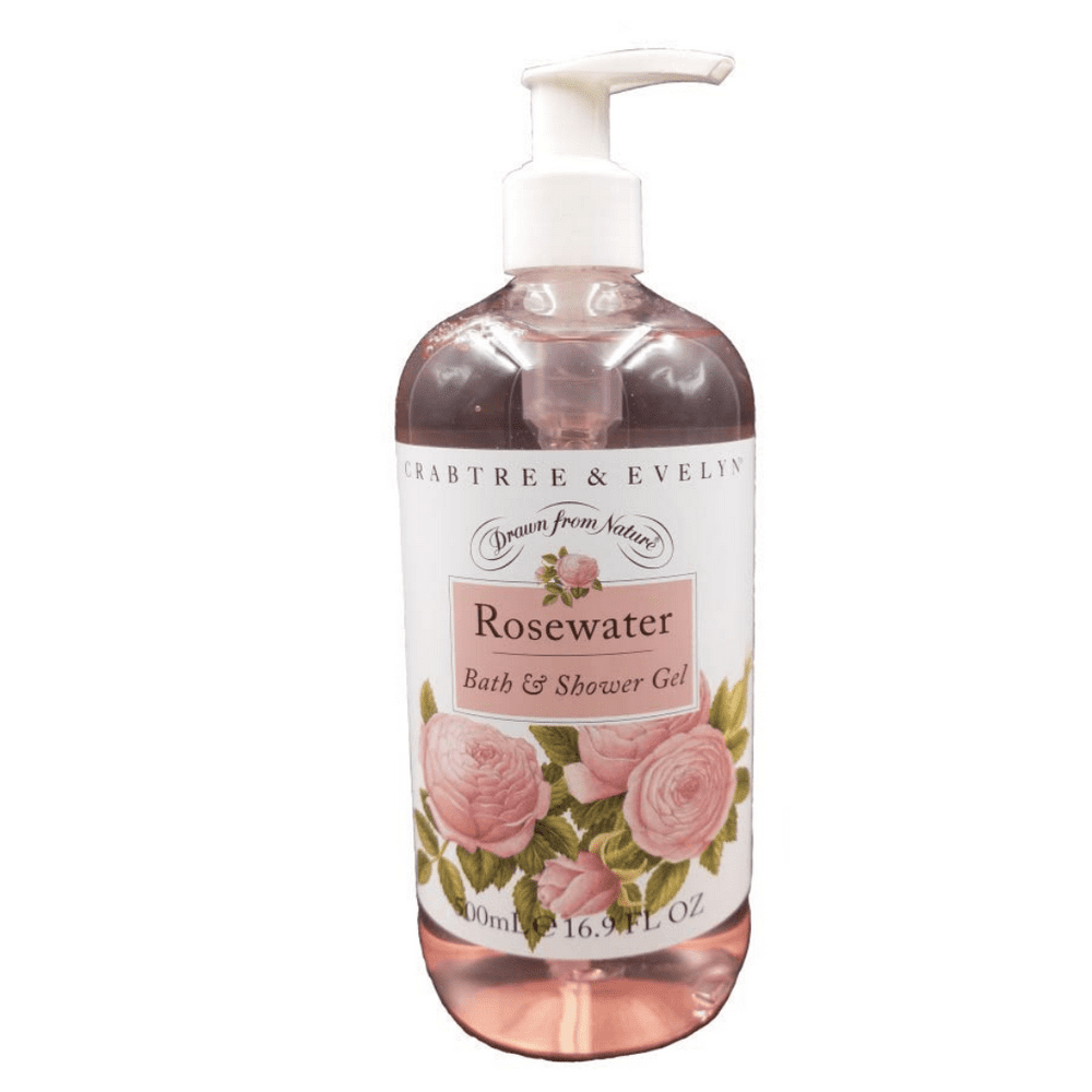 Crabtree & Evelyn Rosewater Bath and Shower Gel 16.9 FL OZ with Pump