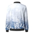 thumbnail image 5 of Clearance Sales Today Deals Prime Women Shirts Women Trendy Casual Zip Up Floral Print Coat Outerwear Lightweight Long Sleeve Fall Workout Running Jacket, 5 of 5