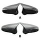 thumbnail image 4 of Tapa del espejo de la puerta con forma de cuerno Espejos retrovisores laterales resistentes a los golpes Cubierta de los accesorios del vehículo Reemplazo para F80 M3 F82 M4 Negro brillante seitruly VI001696-01B, 4 of 6