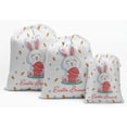 thumbnail image 1 of Darling Souvenir White Rabbit & Egg Easter Party Supplies Favor BagsDrawstring Pouches15 Pieces, 1 of 5