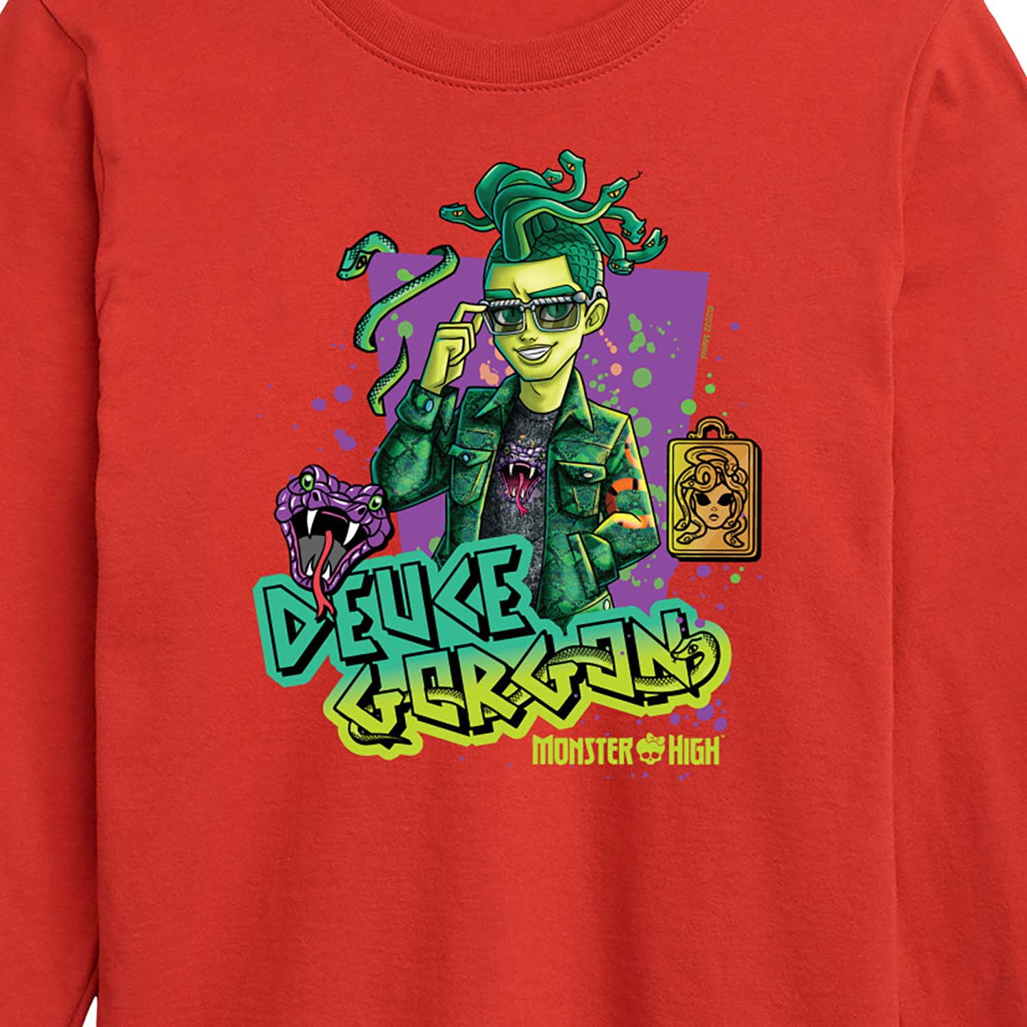 Monster High - Deuce Gorgon - Toddler And Youth Long Sleeve Graphic T-Shirt