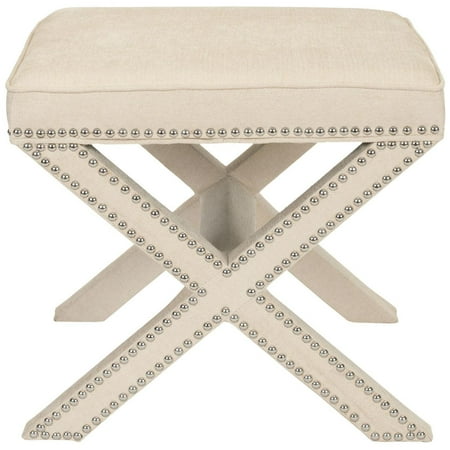Safavieh Palmer Beige Heads Ottoman