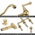 thumbnail image 6 of WOWOW Vantge Kitchen Faucet Brass with Side Sprayer, 4 Hole Kitchen Faucet 2 Handle  Centerset Faucet, 6 of 7