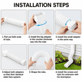 Gutter Color White 16.5ft Extendable Gutter Downspout Extension, White, 4