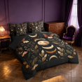 thumbnail image 2 of Homewish Moon Phase Printed Twin Bedding, Butterfly Blossom Bedding Comforter Set, Black Reversible 7-Piece, 2 of 7