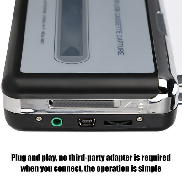 Cassette Tape Player, USB Tape To MP3 Capture Converter  Cassette Player Portable Cassette Player Stereo Audio Music Player Cassette Player