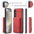 thumbnail image 5 of 2 in 1 Wallet Case for Samsung Galaxy S25 for Women Men, Detachable Cards Holder Magnetic Back Cover Stand Feature Shockproof Premium PU Leather Phone Cover for Samsung Galaxy S25, Red, 5 of 11